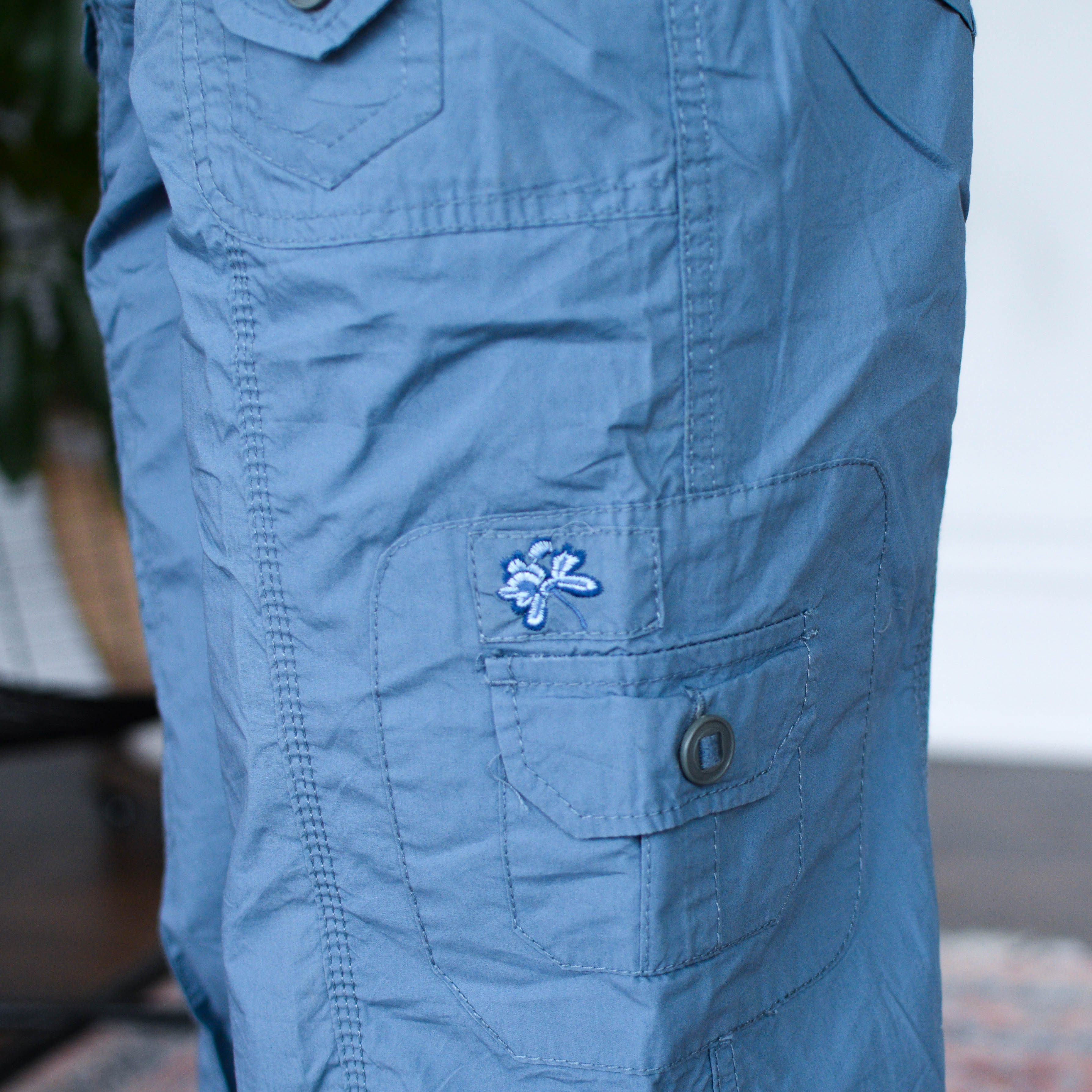 Vintage No Boundaries Femme Weathered Blue Cargo Pants