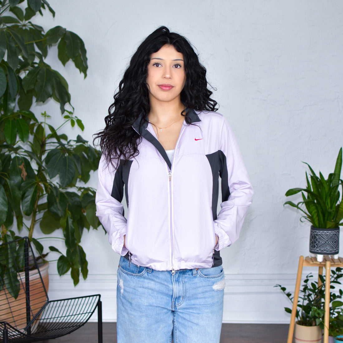 Vintage Y2K Pink Nike Running Windbreaker