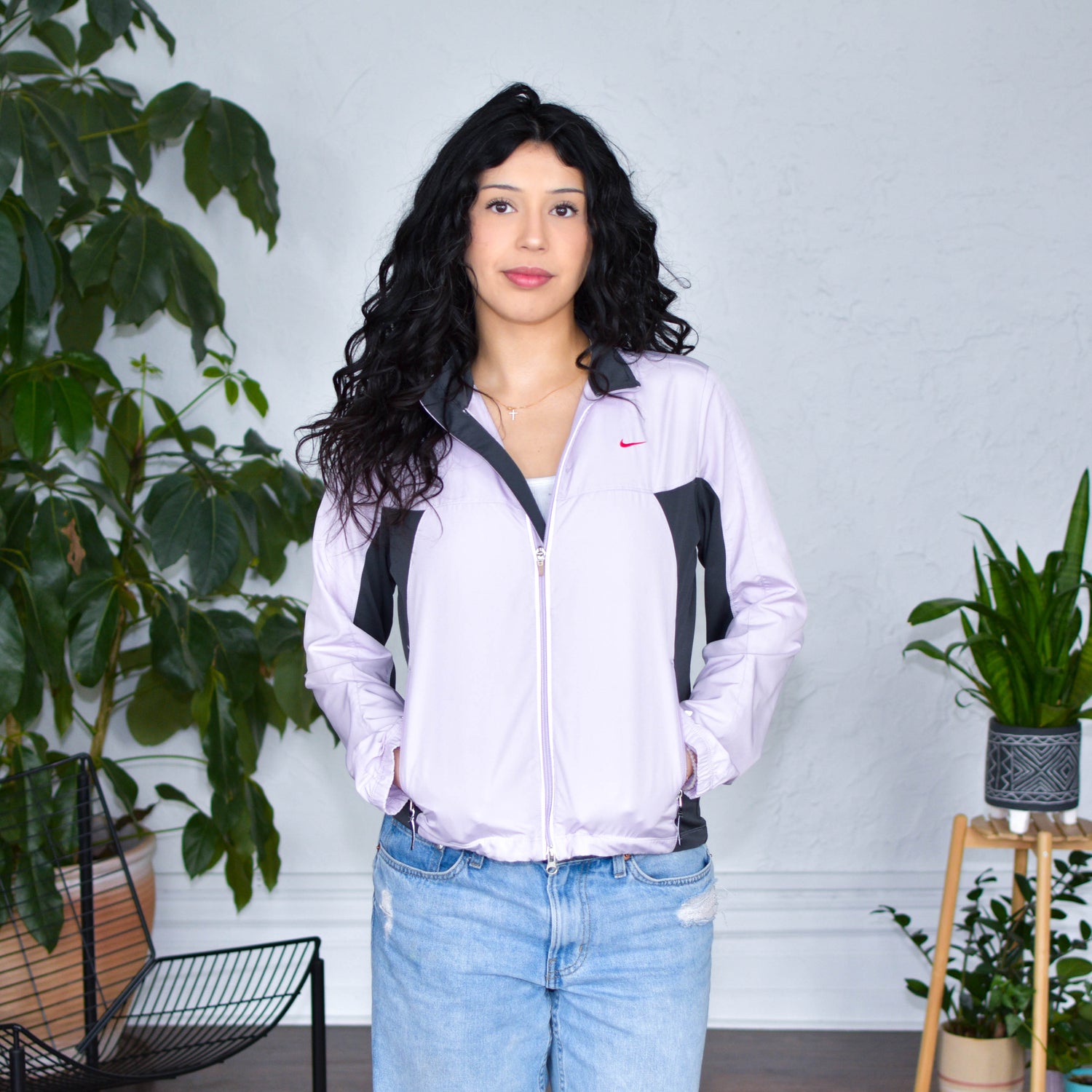 Vintage Y2K Pink Nike Running Windbreaker