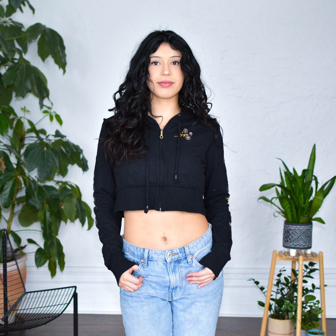 Vintage Y2K Enyce Cropped Hoodie