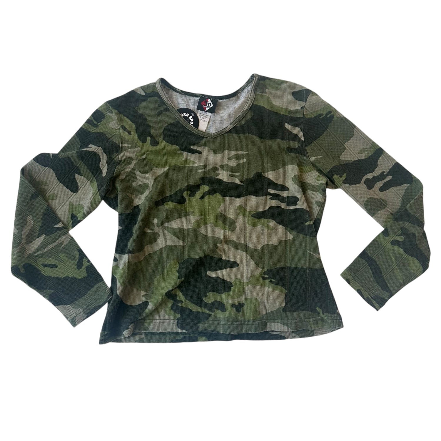 Y2k No Boundaries Camo Femme Long Sleeve