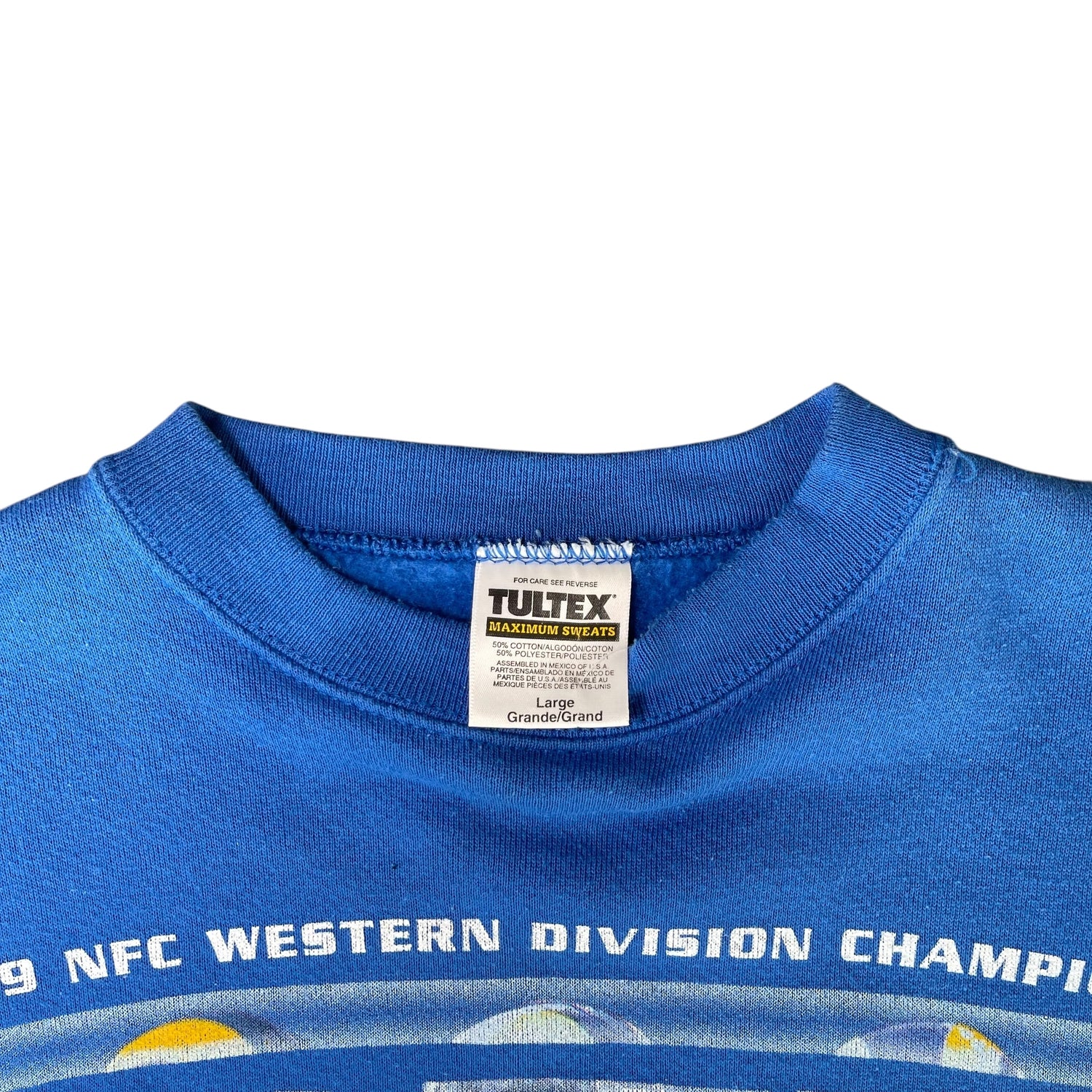 Vintage 1999 St. Louis Rams Western Division Champions Crewneck