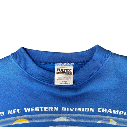 Vintage 1999 St. Louis Rams Western Division Champions Crewneck