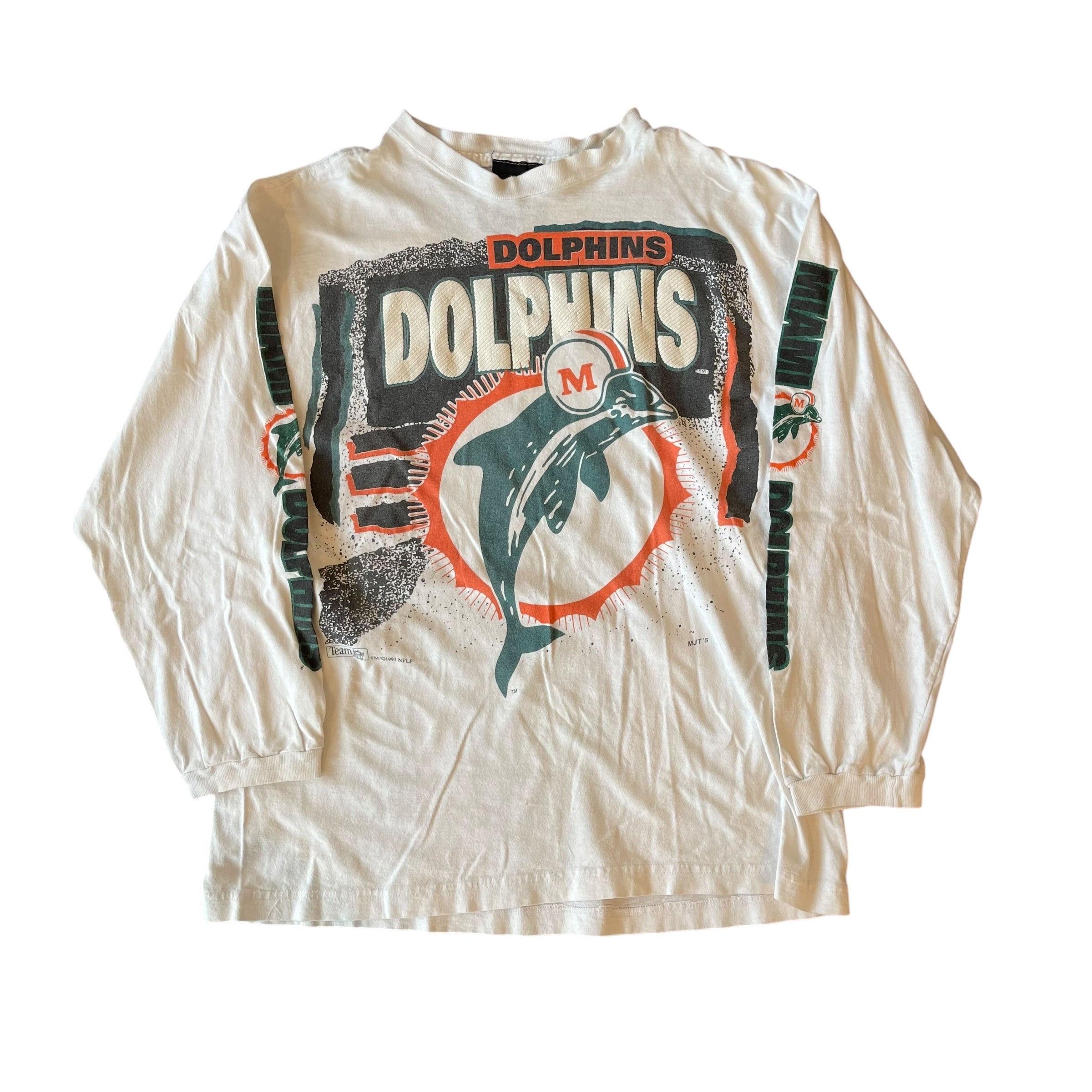 Vintage Miami Dolphins Long Sleeve Graphic T-Shirt