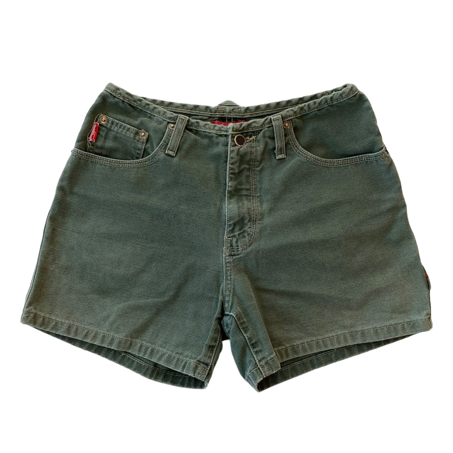 Road Rags Green Denim Shorts