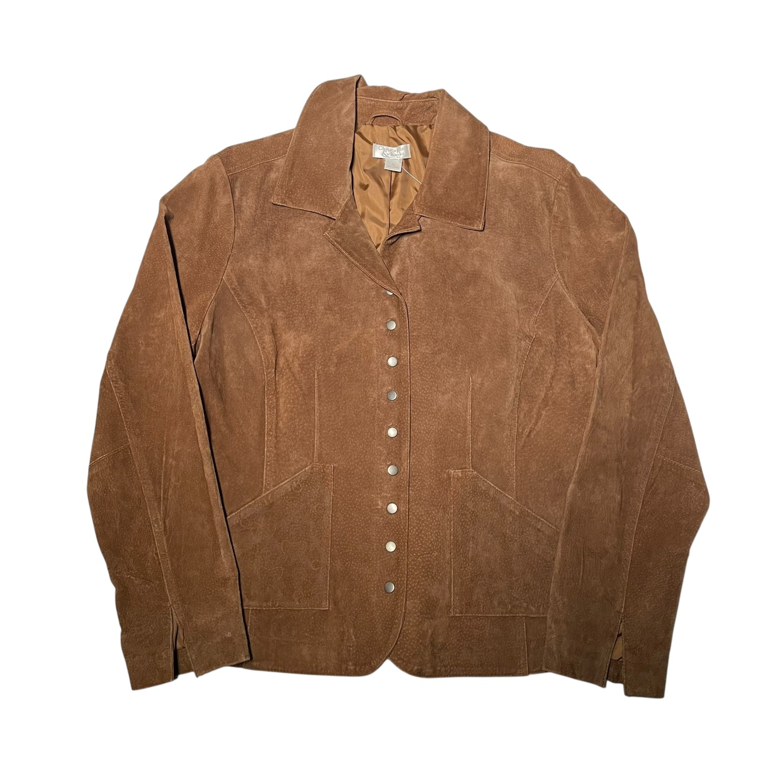 Y2K Christopher &amp; Banks Brown Suede Leather Jacket