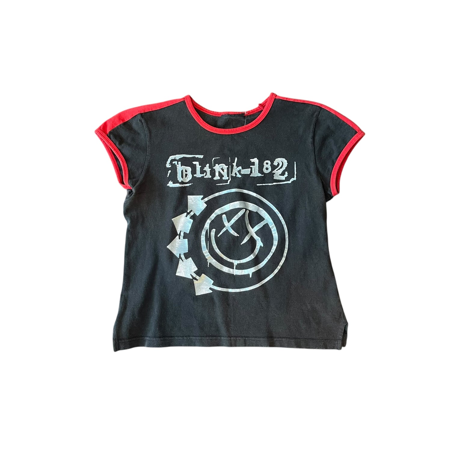 Y2K Blink-182 Cropped Ringer T-Shirt