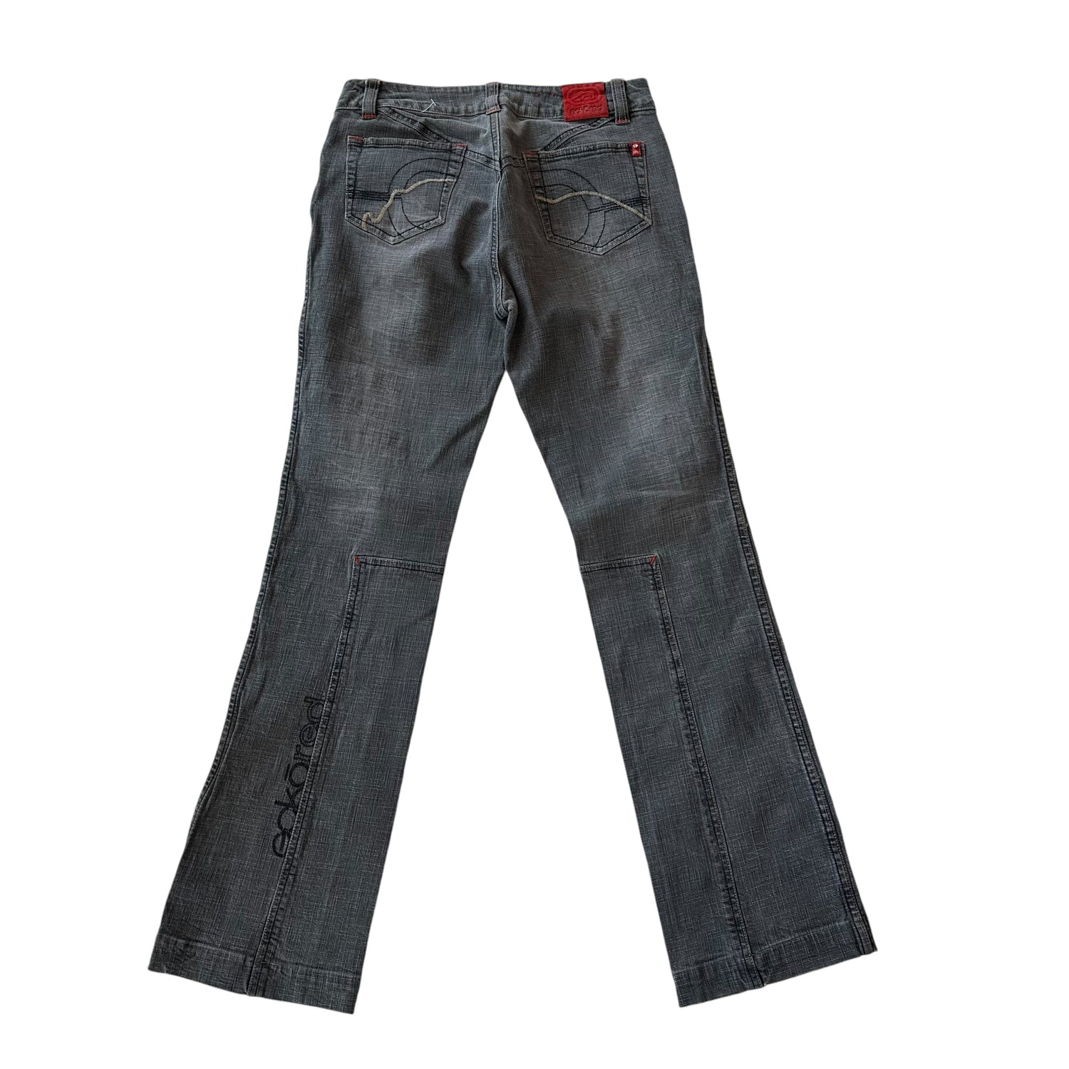 Y2k Ecko Red Black Flare Jeans