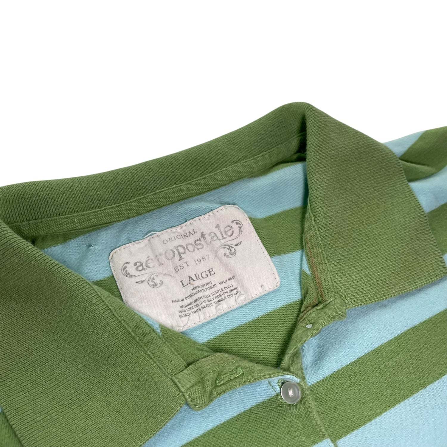 Vintage Y2K Aeropostale Femme Striped Polo Shirt