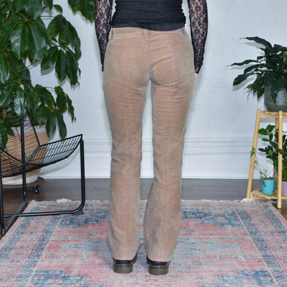 Y2k DKNY Jeans Brown Corduroy Flare Pants