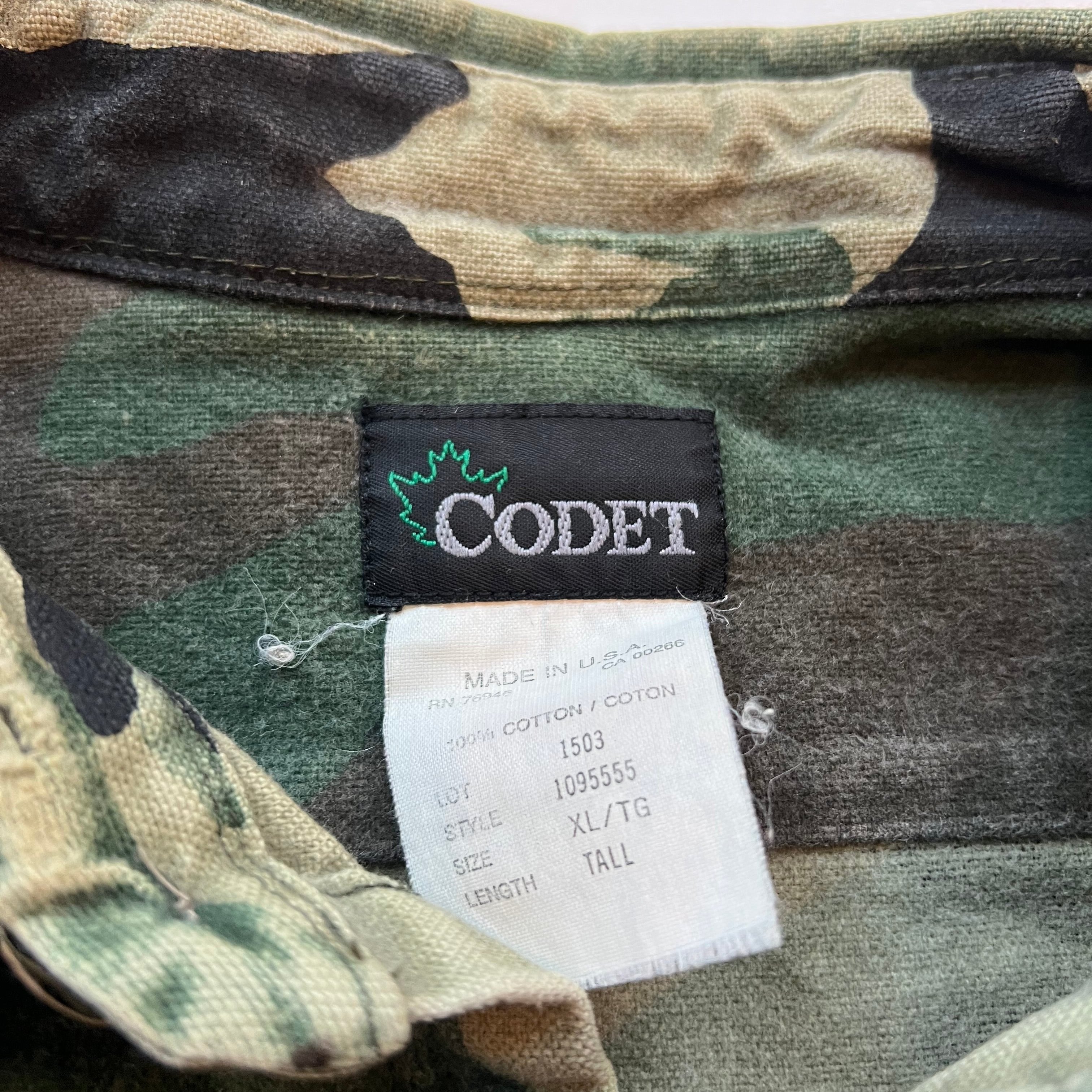 Vintage Codet Army Camo Flannel