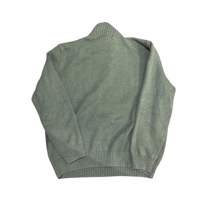 Y2K Polo Ralph Lauren Sea Moss Knit Quarter Zip Sweater