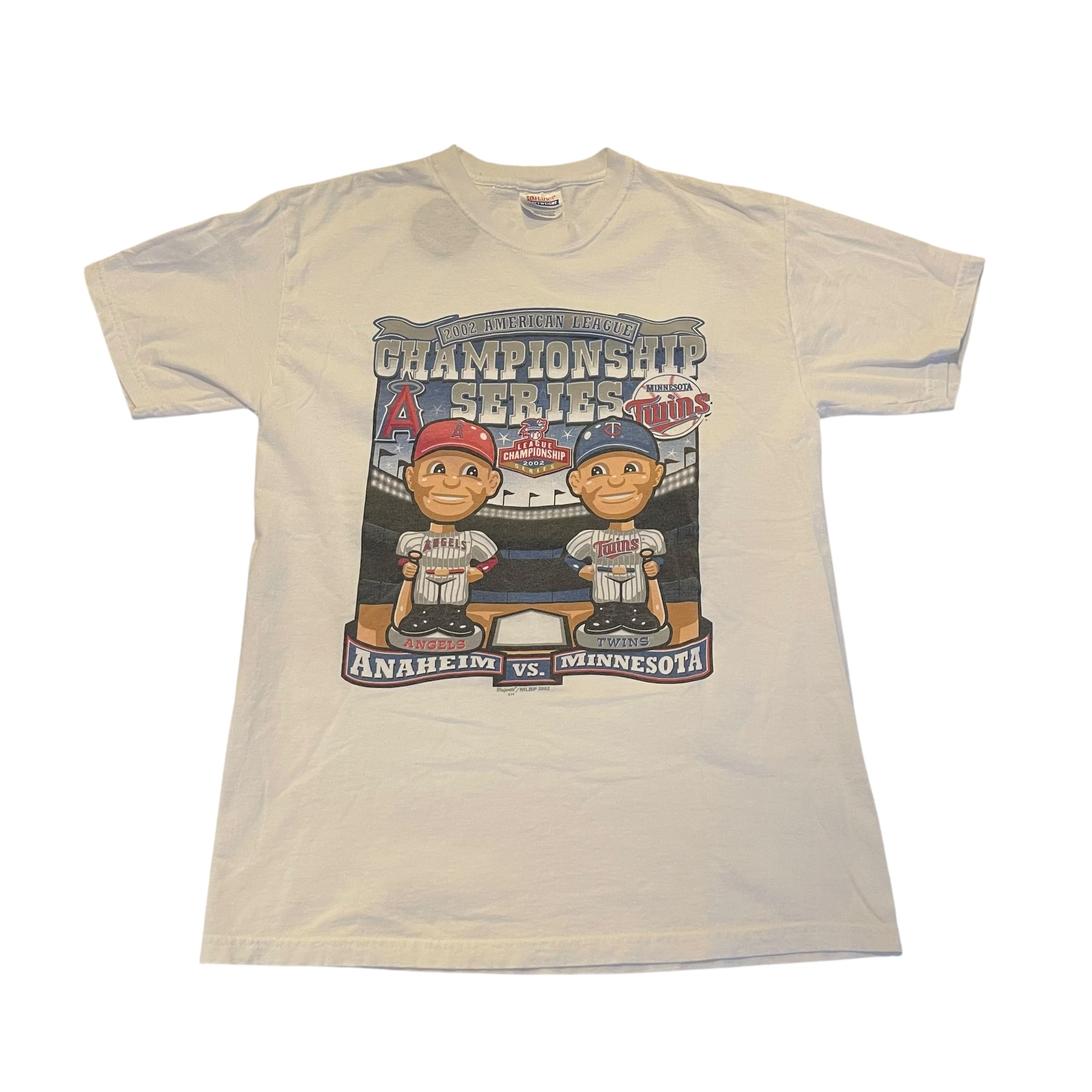 Vintage 2002 Minnesota Twins and Anaheim Angles American League Series T-Shirt