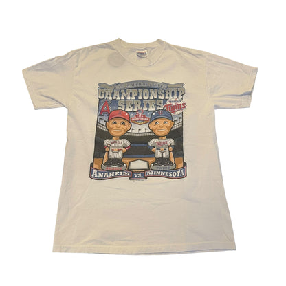 Vintage 2002 Minnesota Twins and Anaheim Angles American League Series T-Shirt