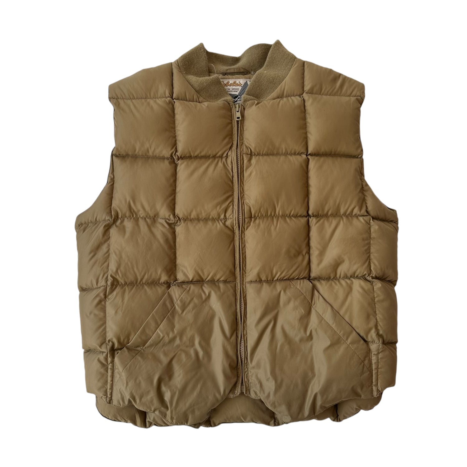 Vintage Cabelas Puffy Tan Vest