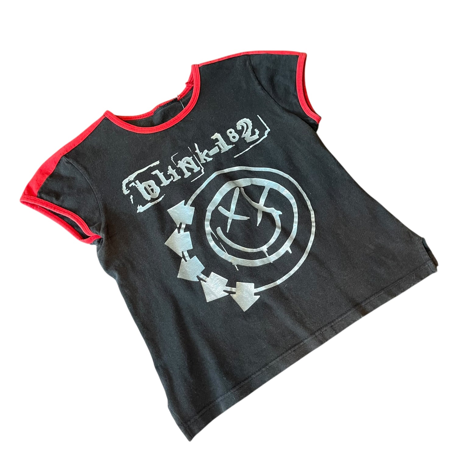 Y2K Blink-182 Cropped Ringer T-Shirt