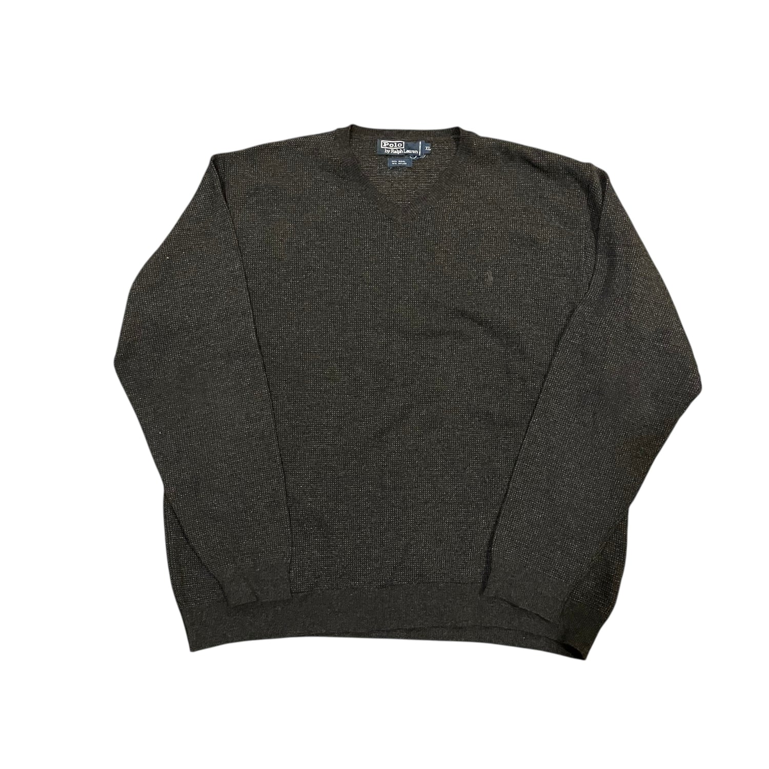 Y2K Polo Ralph Lauren Black Wool Sweater
