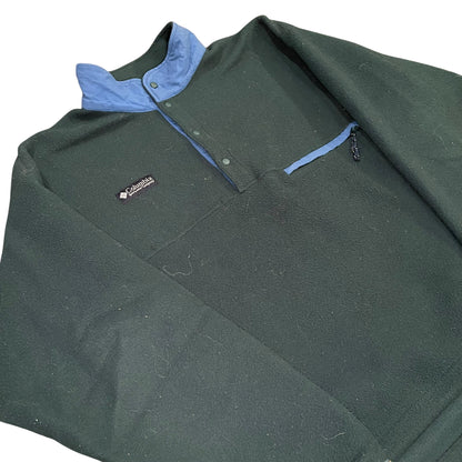 Vintage Long-Sleeve Columbia Dark Green Fleece