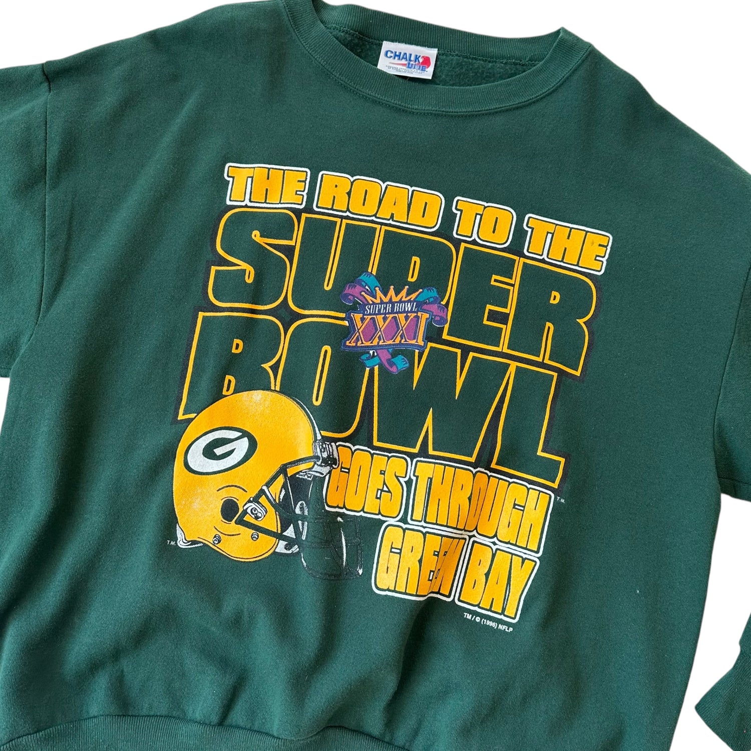 1996 Green Bay Packers Super Bowl Graphic Crewneck