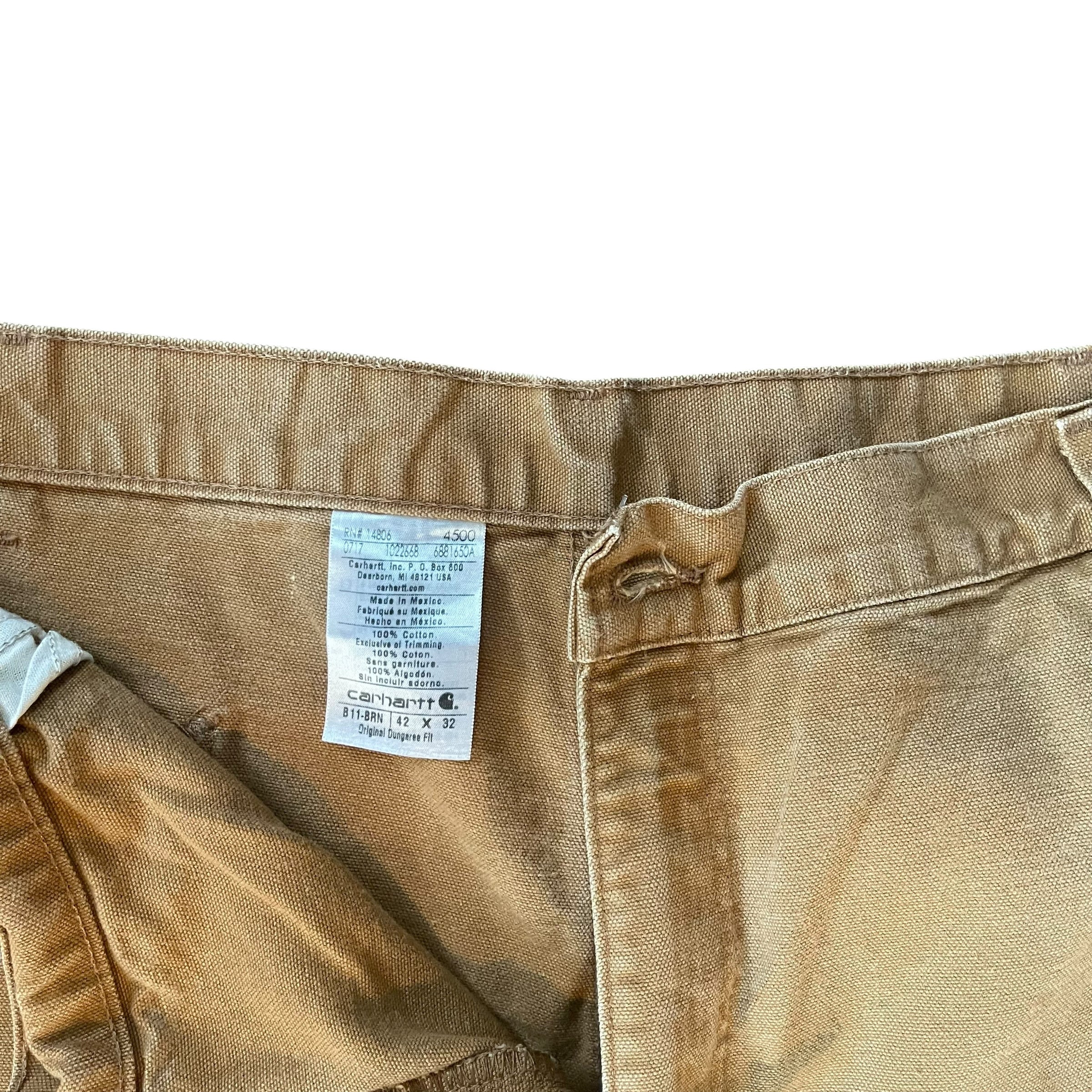 Vintage Distressed Carhartt Signature Brown Work Pants