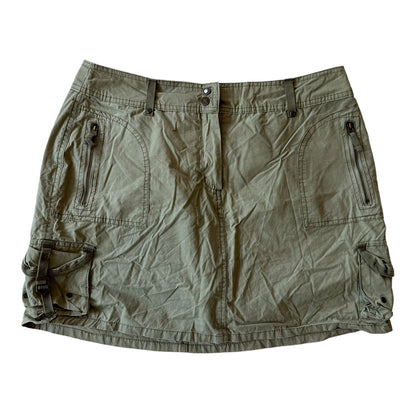 Y2k Faded Glory Green Cargo Mini Skirt