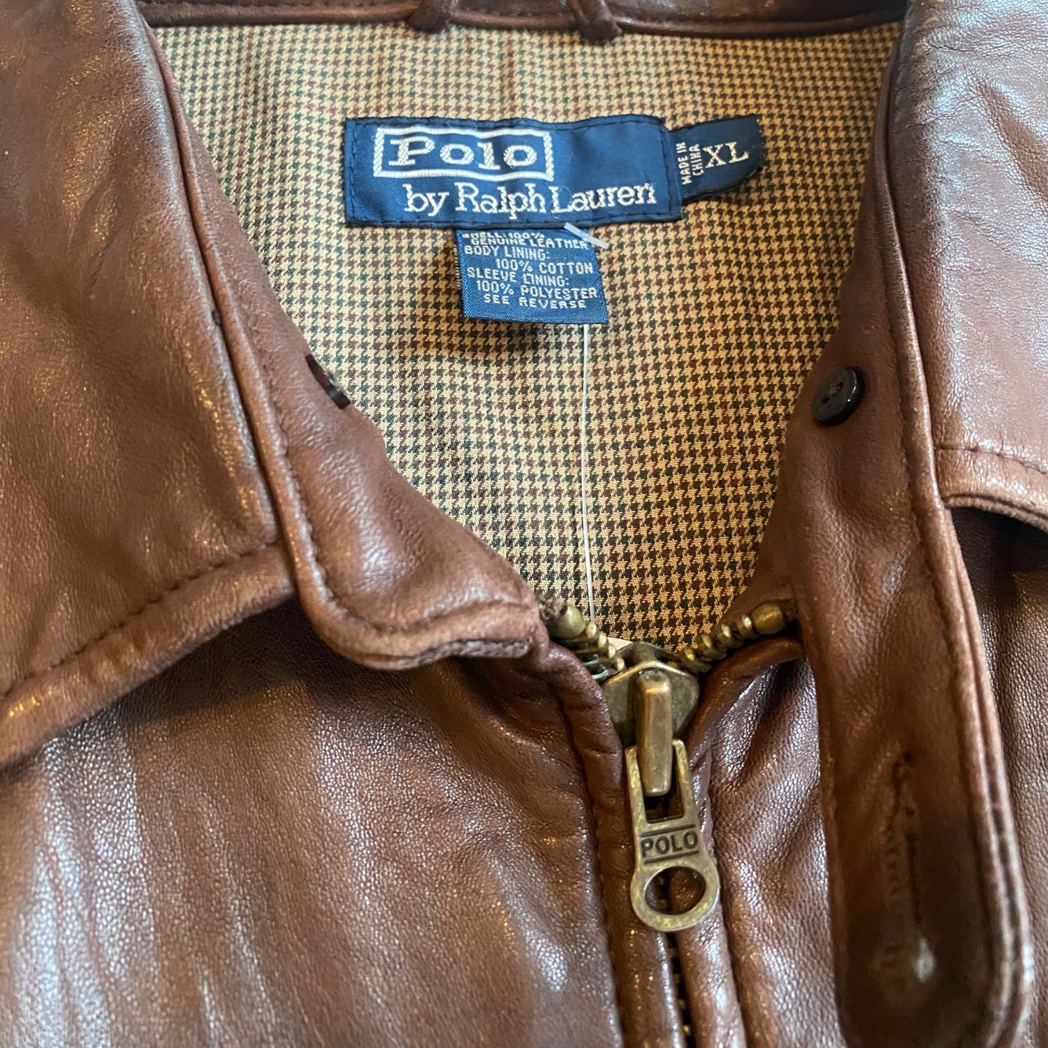 Vintage Polo by Ralph Lauren Brown Leather Jacket