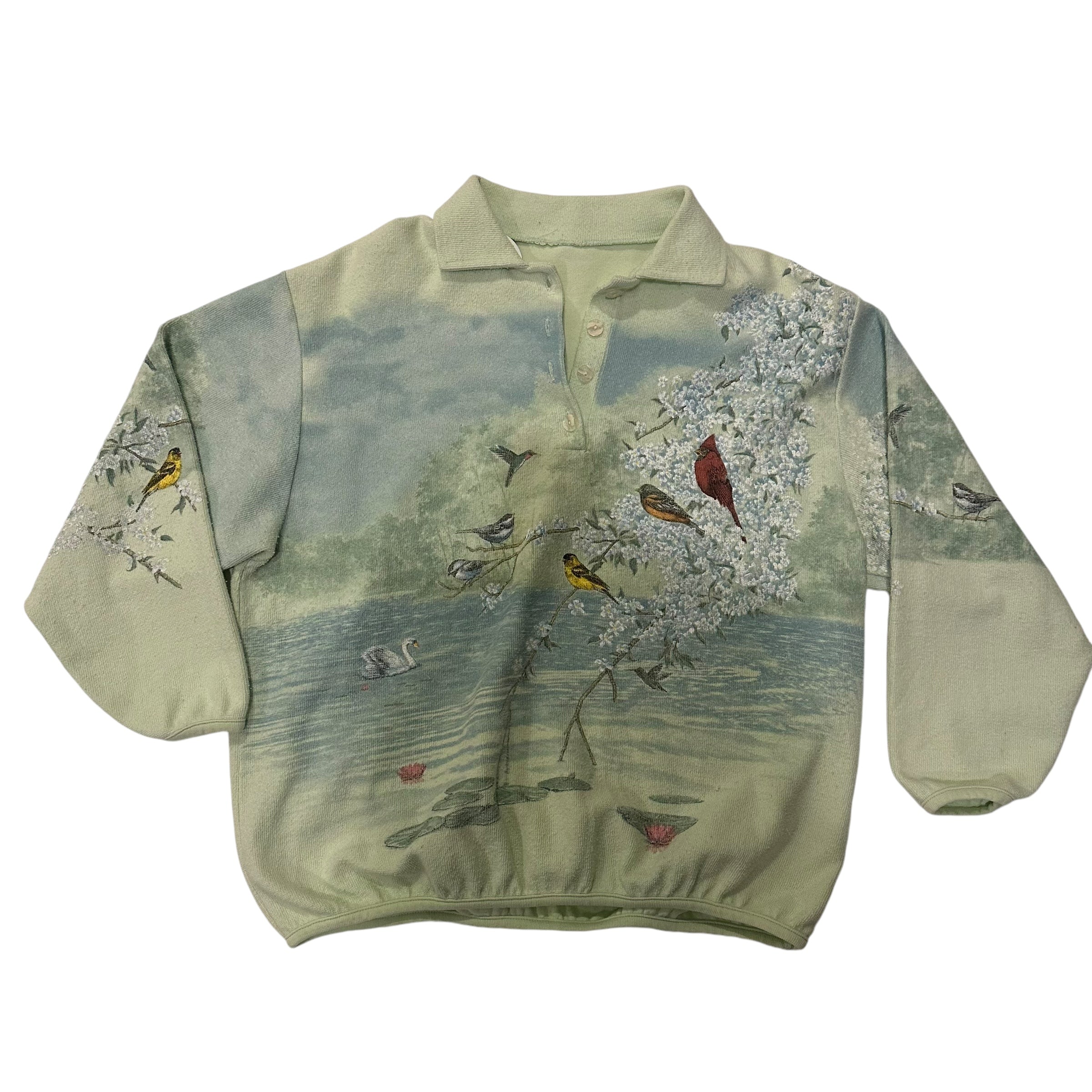 Vintage Bird Landscape Crewneck