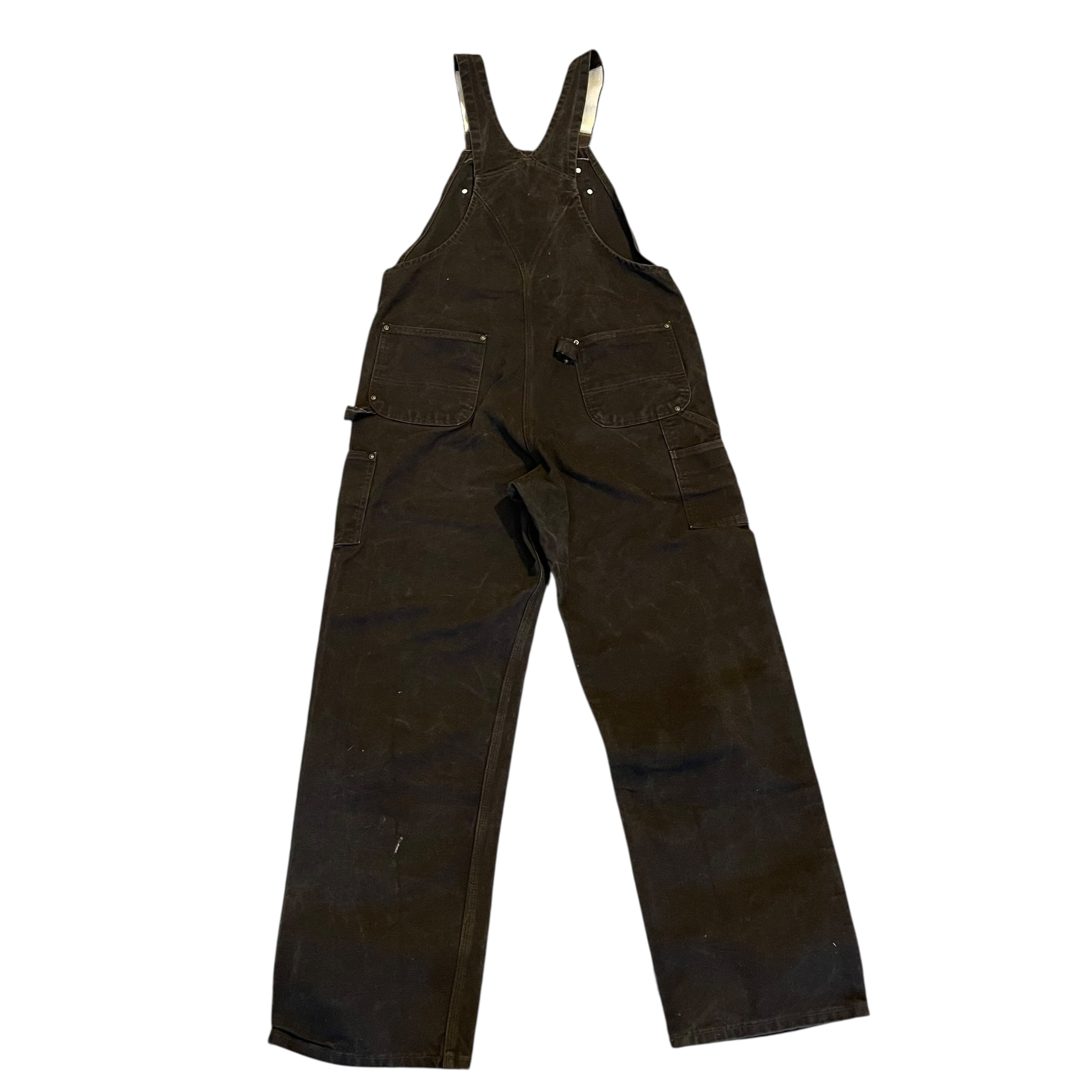 Vintage Carhartt Dark Brown Double Knee Overalls