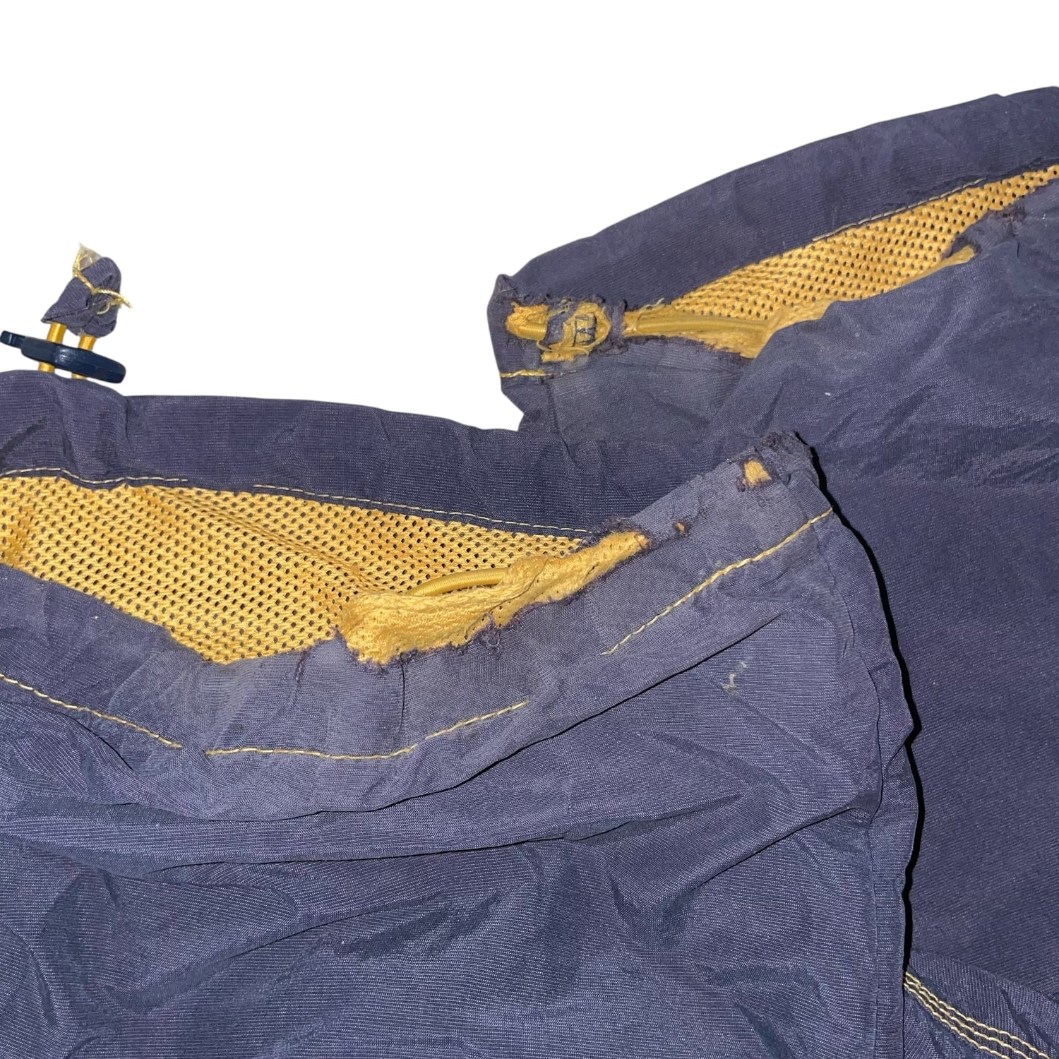 Vintage Y2K Breakdown Navy and Yellow Nylon Cargo Pants