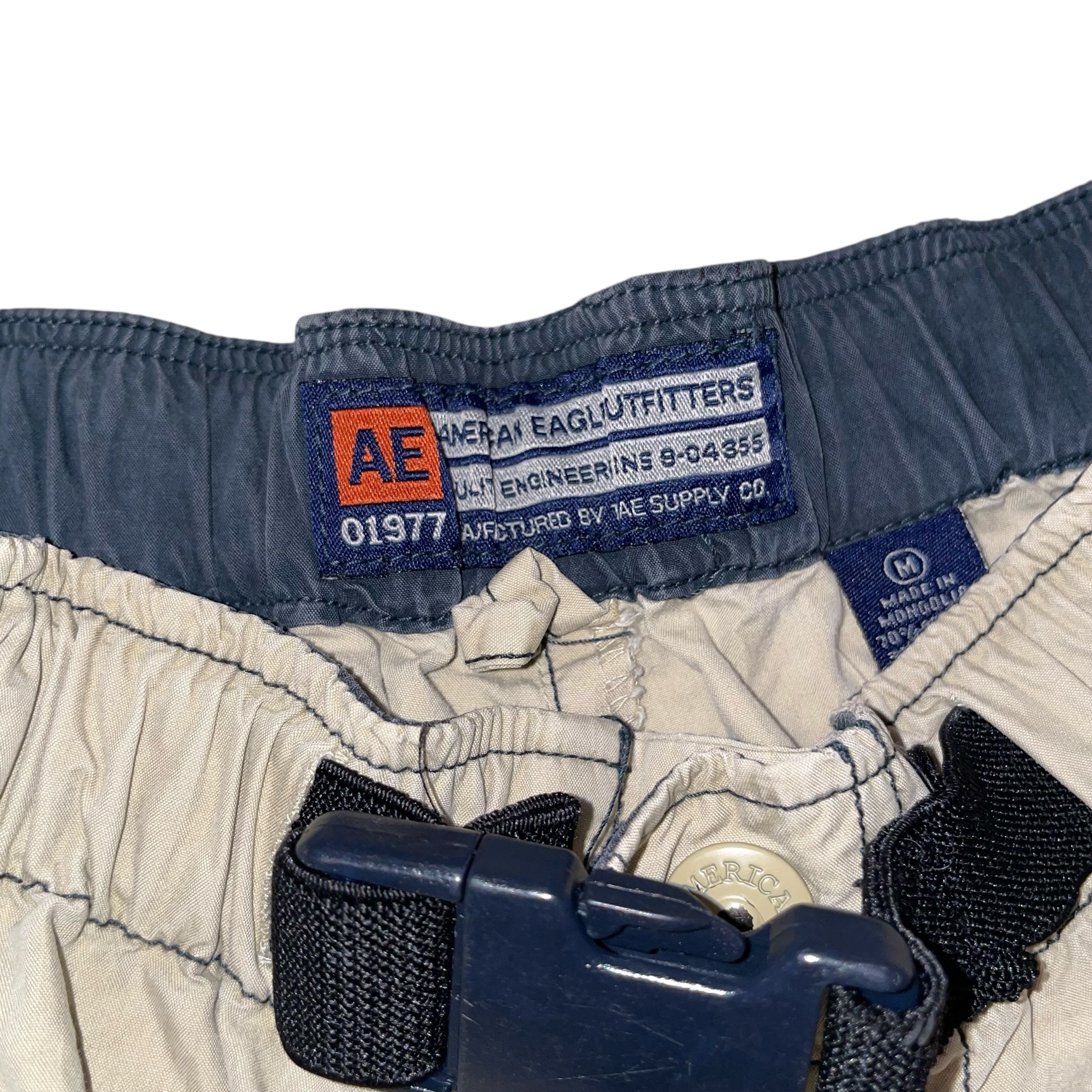 Vintage American Eagle Beige Nylon Cargo Pants