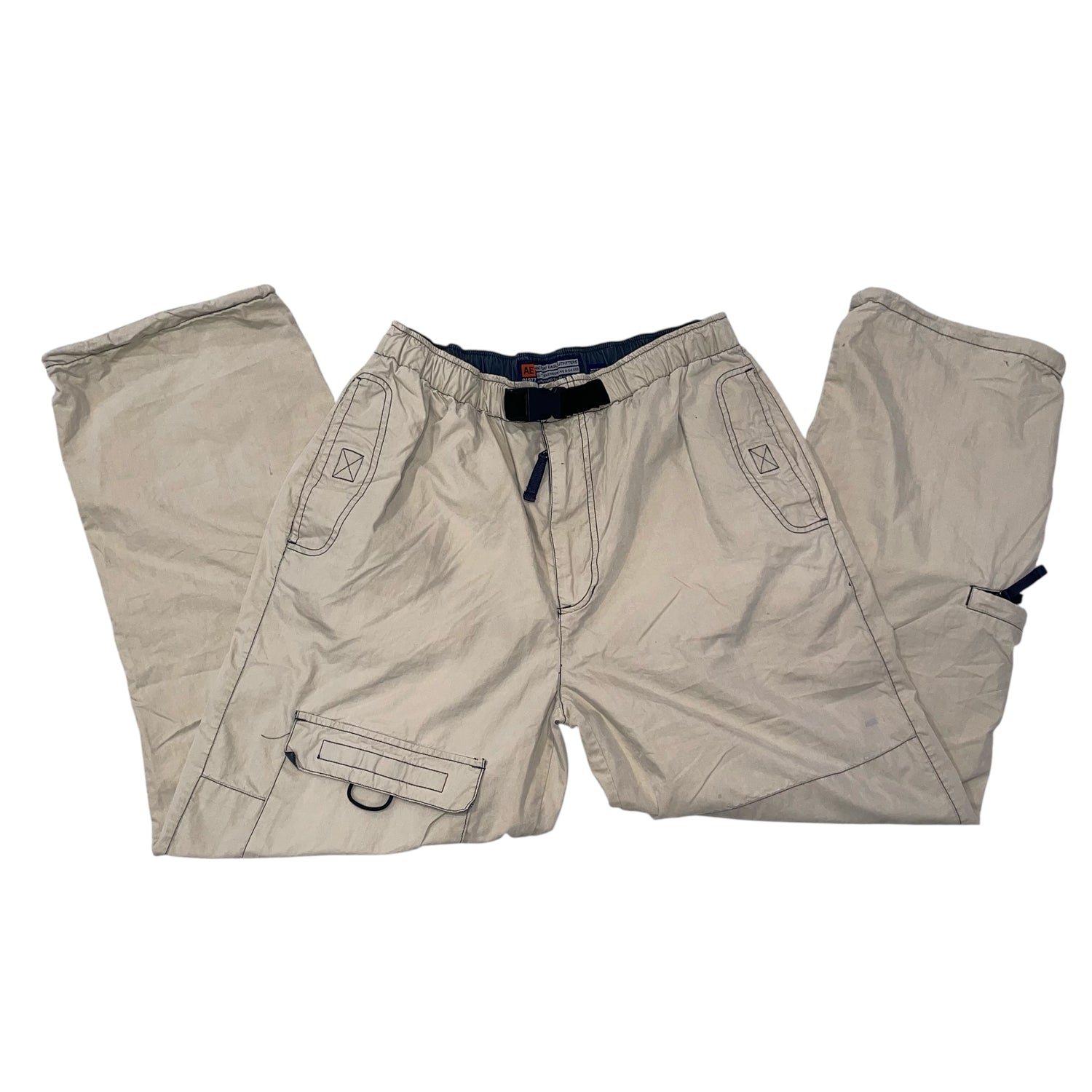 Vintage American Eagle Beige Nylon Cargo Pants