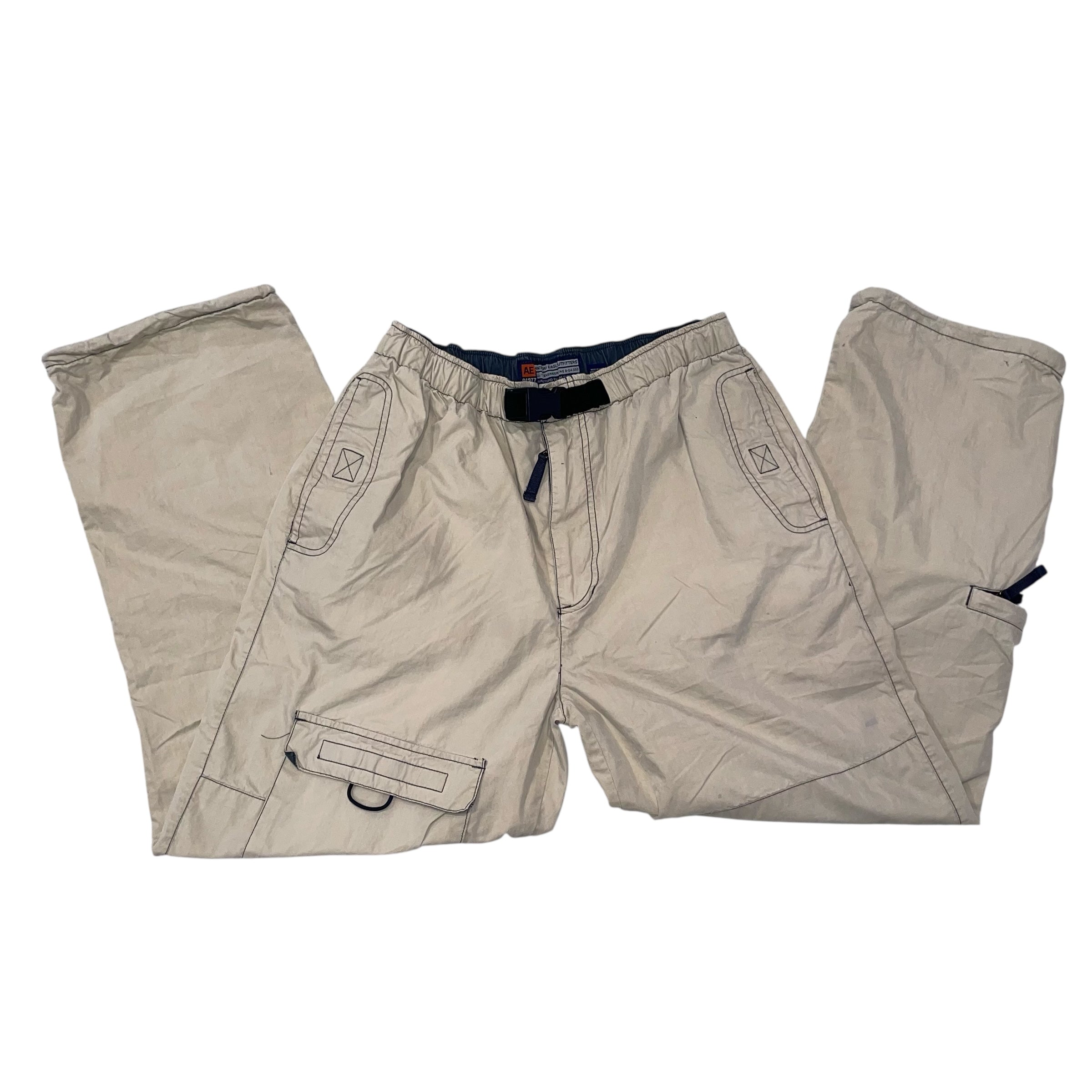 Vintage American Eagle Beige Nylon Cargo Pants