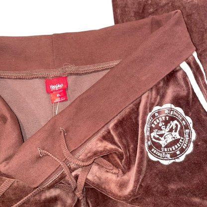 Vintage Y2K Mossimo Brown Velour Flare Track Pants