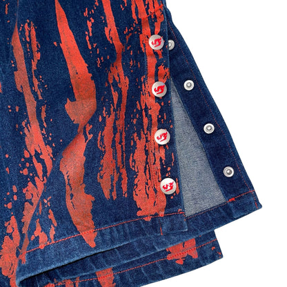 Vintage Y2K Femme Johnny Blaze Flame Denim Jeans