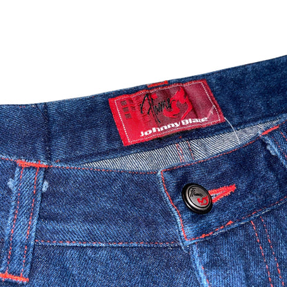 Vintage Y2K Femme Johnny Blaze Flame Denim Jeans