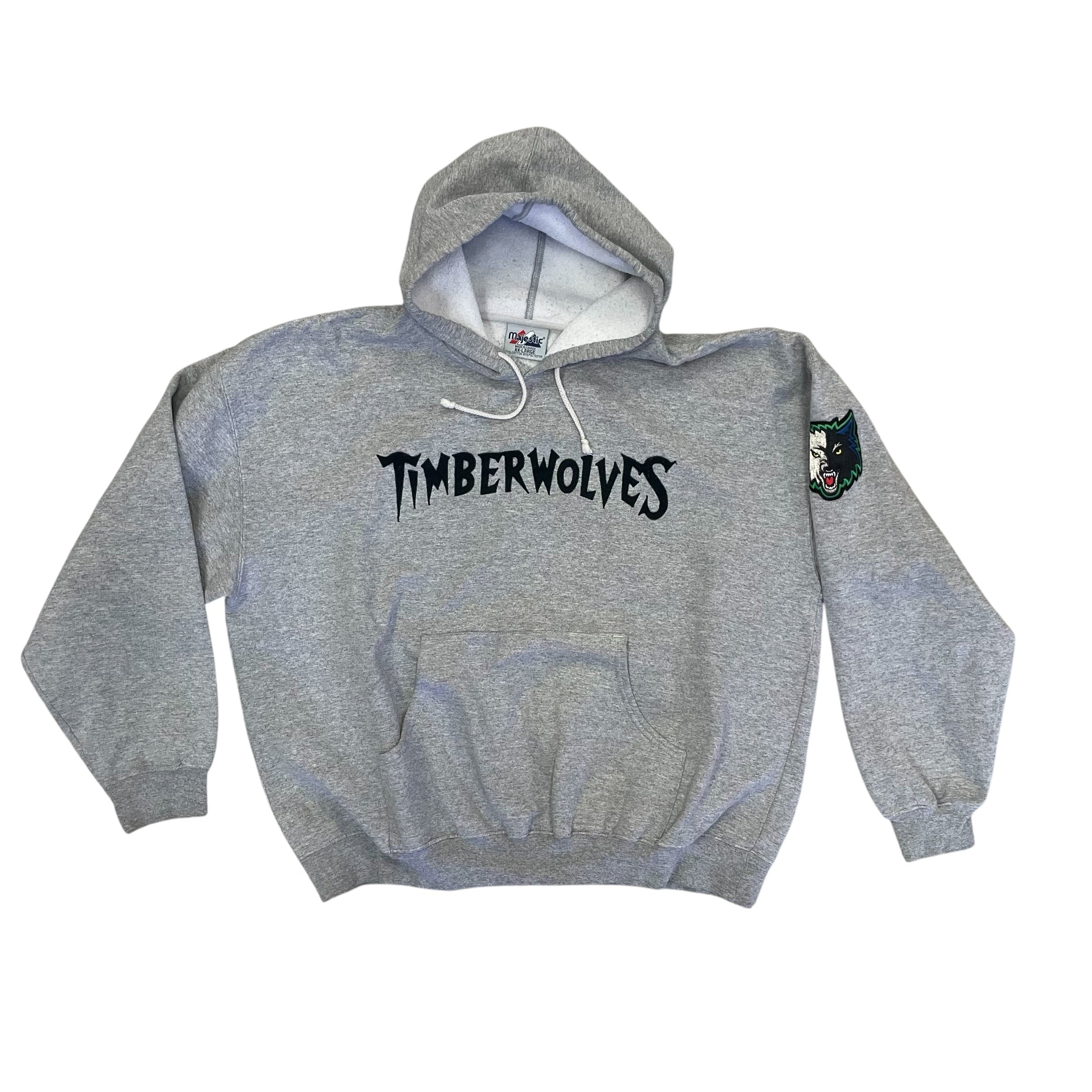 Vintage Minnesota Timberwolves Gray Embroidered Hoodie