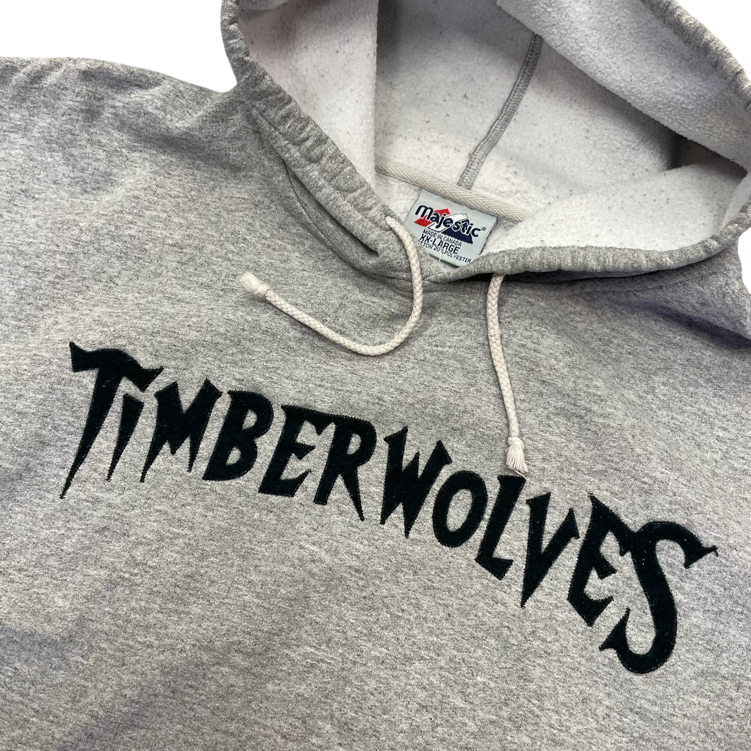 Vintage Minnesota Timberwolves Gray Embroidered Hoodie