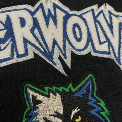 Vintage Minnesota Timberwolves Black Embroidered Sweatshirt