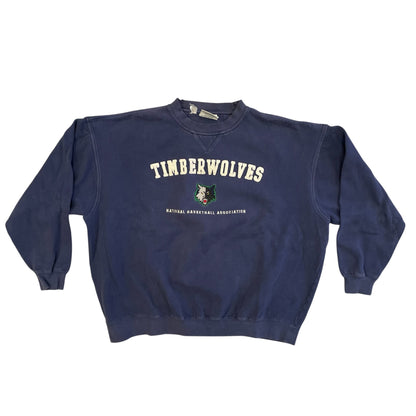 Vintage Minnesota Timberwolves Lee Sport Embroidered Sweatshirt