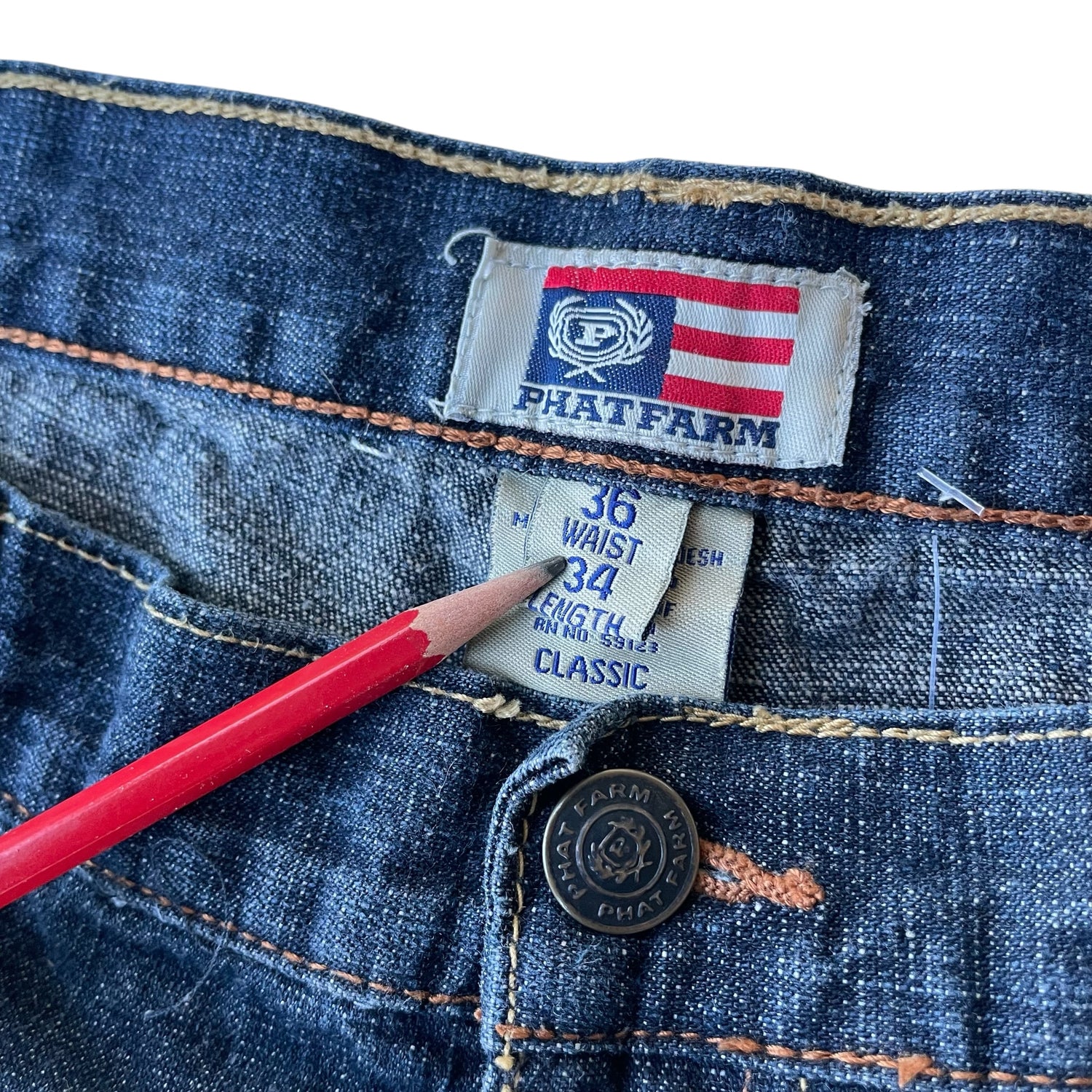 Vintage Y2K Phat Farm Dark Wash Classic Jeans
