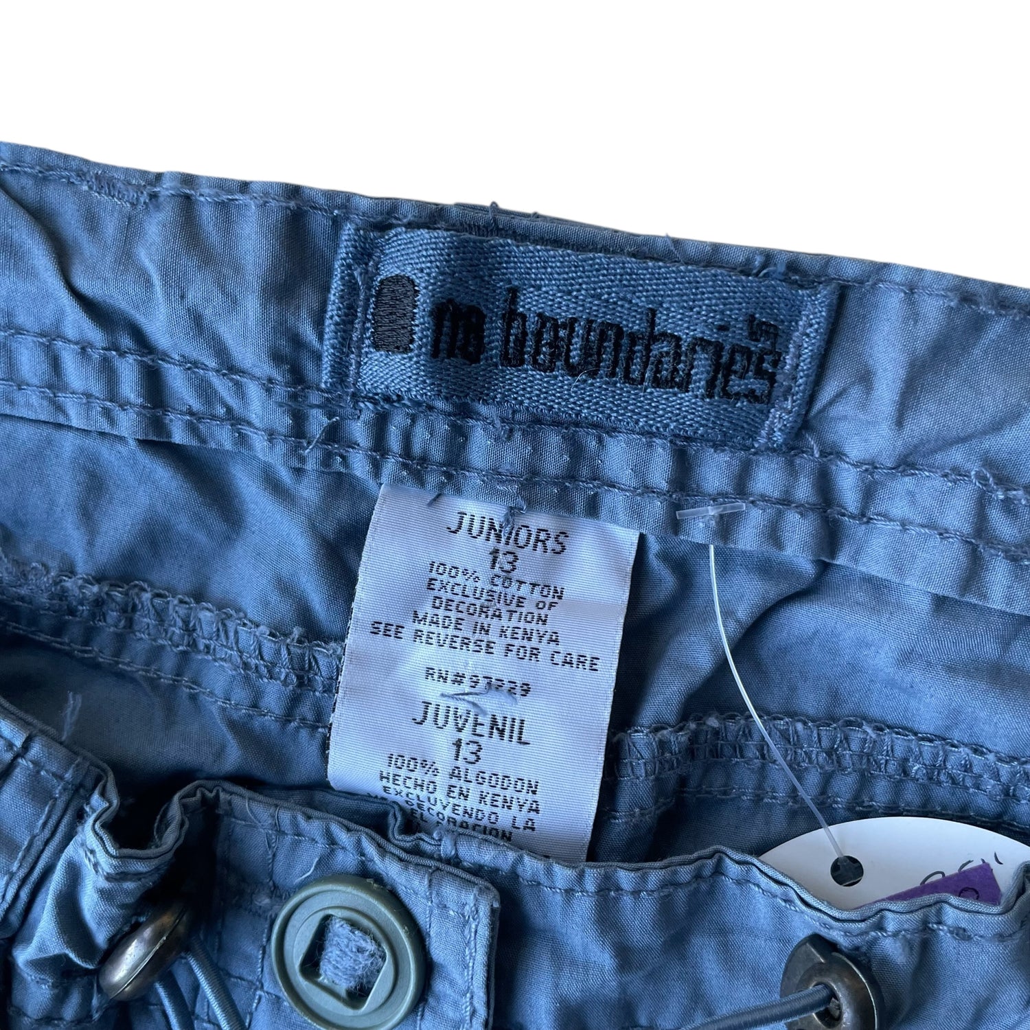 Vintage No Boundaries Femme Weathered Blue Cargo Pants