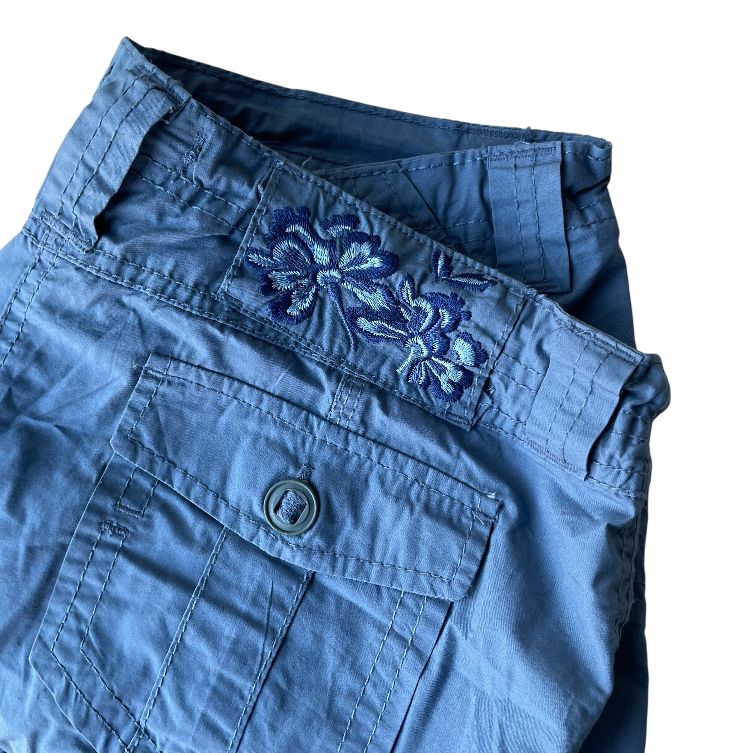Vintage No Boundaries Femme Weathered Blue Cargo Pants