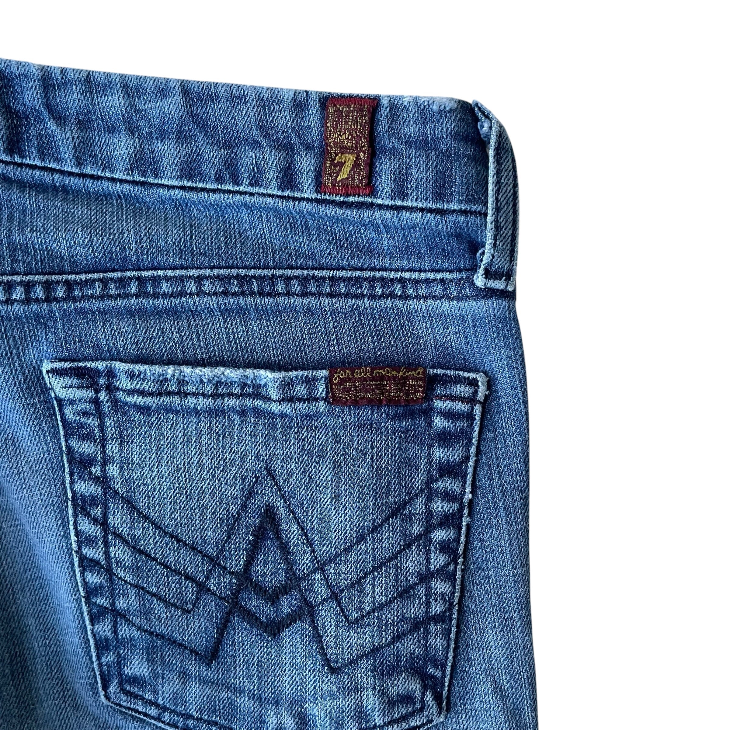 Vintage 7 For All Mankind Low Rise Bootcut Jeans