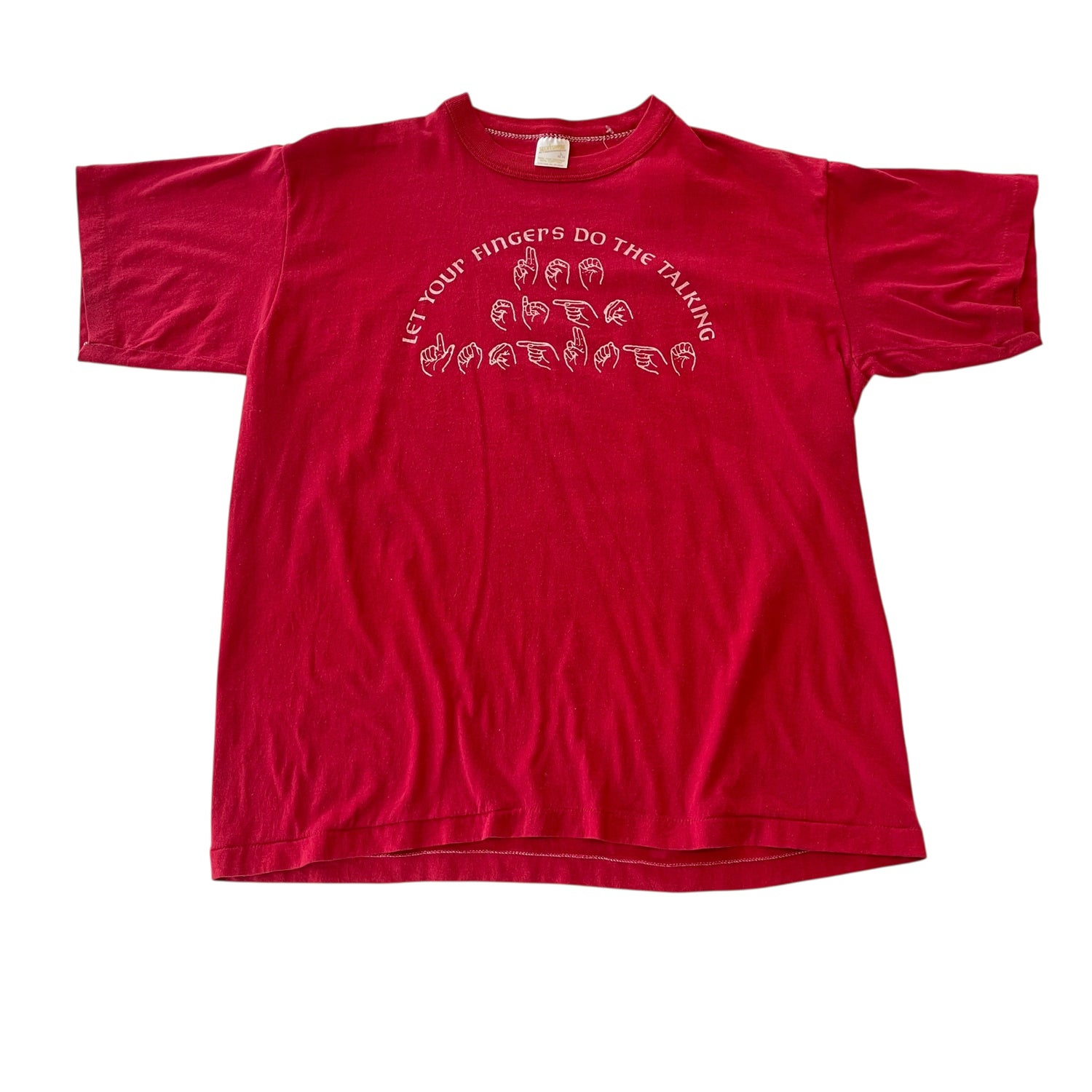 Vintage "Let Your Fingers Do the Talking" ASL Graphic T-Shirt