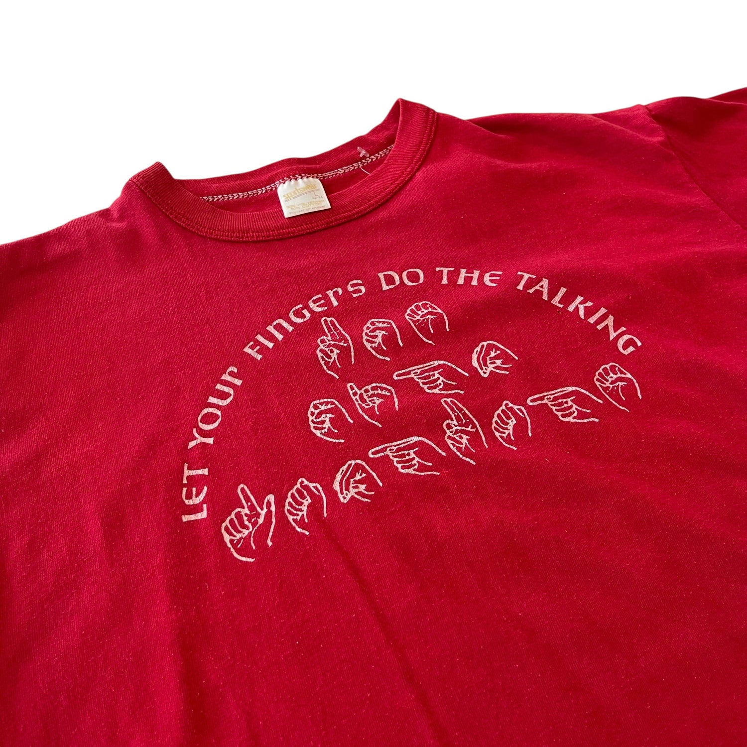 Vintage "Let Your Fingers Do the Talking" ASL Graphic T-Shirt