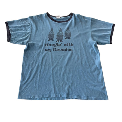 Vintage "Hanging with my Gnomies" Ringer Graphic T-Shirt