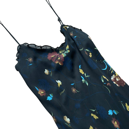Vintage Liz Minelli Floral Maxi-Dress