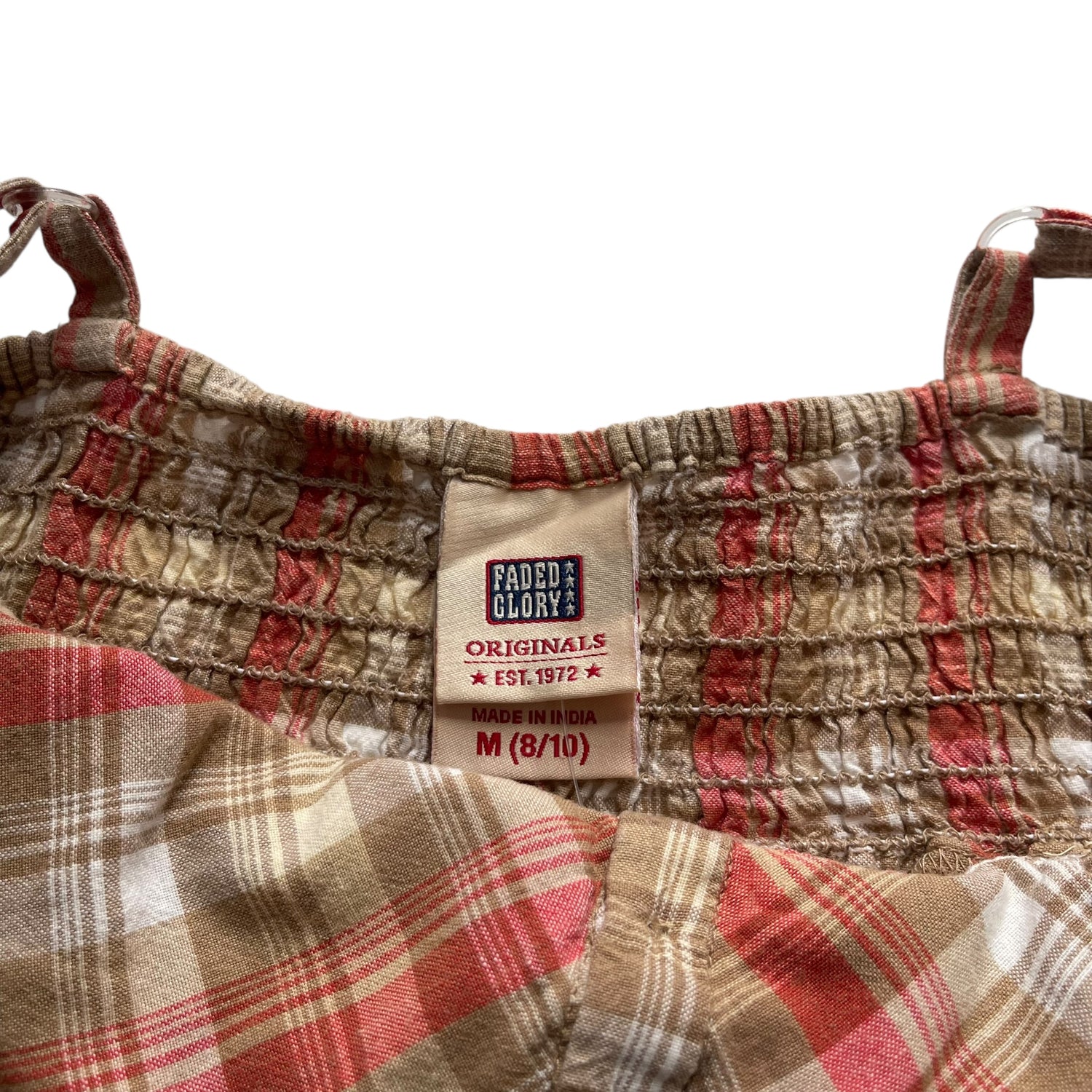 Vintage Faded Glory Plaid Tank-Top