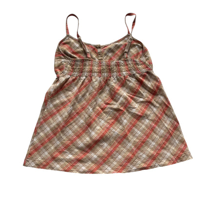Vintage Faded Glory Plaid Tank-Top