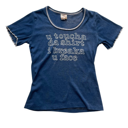 Vintage 80s Navy Ringer Graphic T-Shirt